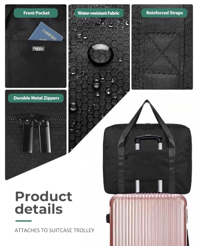 For Frontier Airlines Personal Item Bag 18x14x8 Travel Duffel Bag Carry on - color: Black