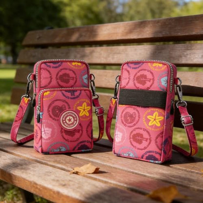 Small Crossbody Bag for Women, Slim Vertical Phone Wallet with Adjustable Strap, Cell Phone Purses Handbag - color: Red