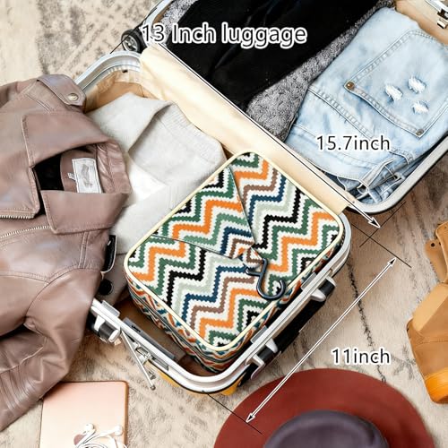 Travel Toiletry Bag with Hanging Hook (Fabric, Boho) - color: Boho, style: Fabric