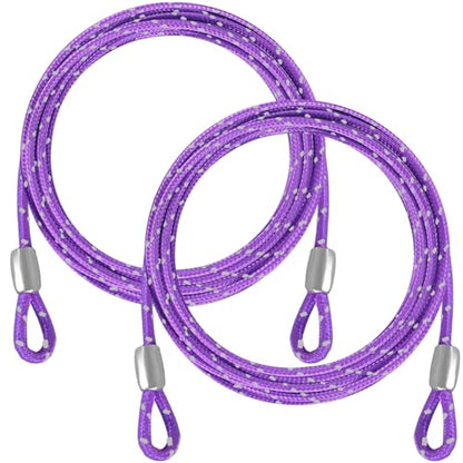 0.13IN Security Steel Cable Bike Lock Cable - color: Purple, size: 4ft（2Pack）