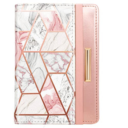 Coco Rossi Passport Holder for Travel Women Slim RFID Passport Cover Wallet - color: Gold Line