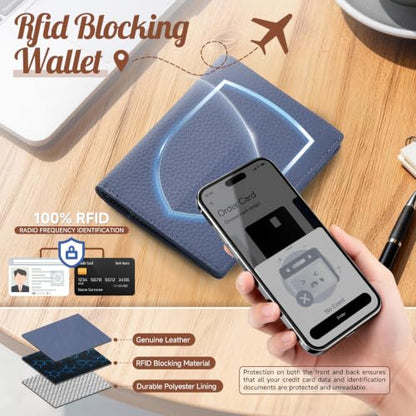 Likesing RFID Blocking Passport Holder, Leather Travel Wallet Womens(Black) - color: Black