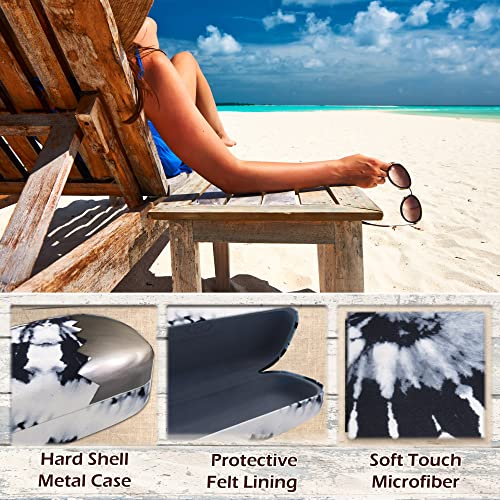 MyEyeglassCase Extra Large Hard Shell Sunglasses Case for Large Rectangular Frames, Eyeglass Case with Pouch & Cloth - color: As505 Td Blk