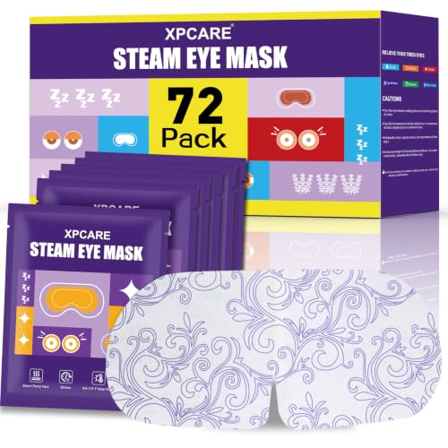 XPCARE 72 Pack Steam Eye Mask Disposable for Dry Eyes Cornea Care-Lavender - size: 1 Count (Pack of 72)