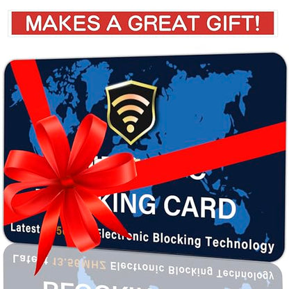 SaiTech IT 5 Pack RFID Blocking Card for Credit Debit ID Card, WM Blue - color: Blue WM