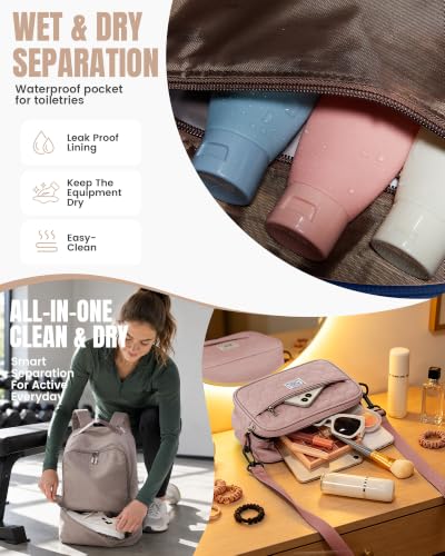 Gym Backpack for Women Lightweight Sports Casual Daypack Pink - color: D3-pink