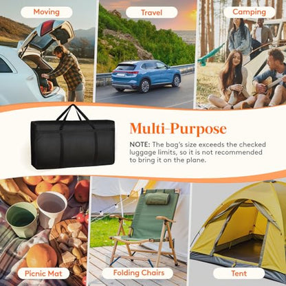 Lifewit 120L Extra Large Storage Duffle Bag for Travel, Camping, 2 Packs - size: 120L