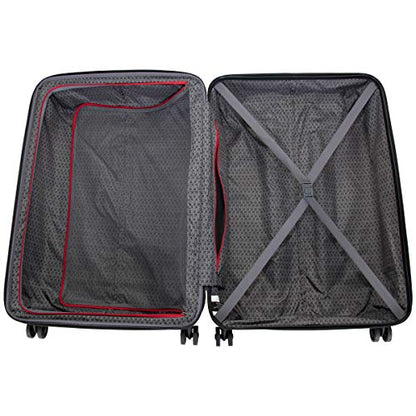 Kenneth Cole Reaction Flying Axis 28" Hardside Expandable 8-Wheel Spinner Check-Size Luggage, Silver - color: Silver, size: 28-Inch Checked