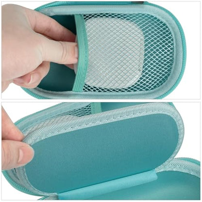GWCASE 2-in-1 Travel Case for Eyeglasses/Sunglasses and Contact Lens Kit - color: Green