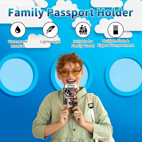 Family Passport Holder RFID,Flag Deers - color: Flag Deers
