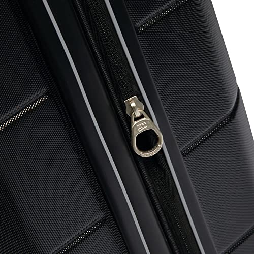 American Tourister Stratum 2.0 Hardside Expandable Luggage with Spinners, Jet Black, 2PC SET (Carry-on/Medium) - color: Jet Black, size: 2-Piece Set (Carry-on/Medium)