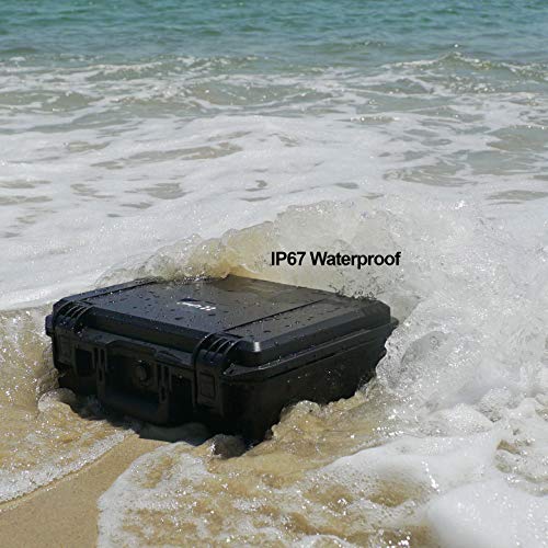 Lykus HC-4410 Waterproof Hard Case with Foam, Inner Size 15.75*10.24*3.94in - color: Black, size: HC-4410