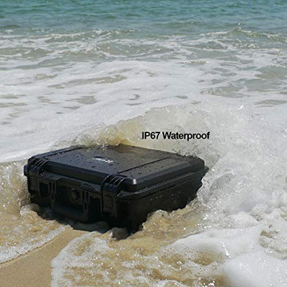 Lykus HC-4410 Waterproof Hard Case with Foam, Inner Size 15.75*10.24*3.94in - color: Black, size: HC-4410