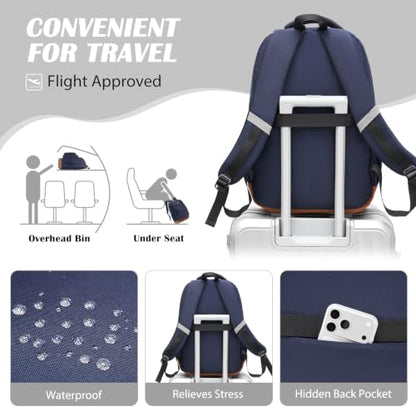 DIGOBAY Shool Backpack for Girls 3PCS Backpacks with Lunch Bag Pencil Case - color: Navy Blue
