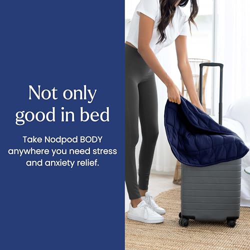 nodpod Body 6.5lb Patented Compact Weighted Blanket - color: Midnight