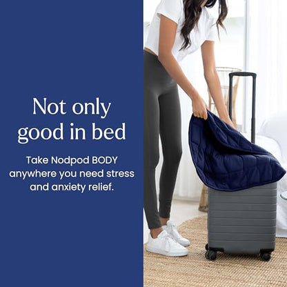 nodpod Body 6.5lb Patented Compact Weighted Blanket - color: Midnight