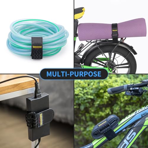 Trilancer Elastic Cinch Straps with Anti-Slip Strips, 12" x 2"(16 Pack) - size: 12"(8 pcs) (Pack of 2)