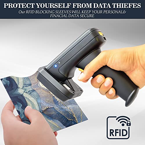 Woanger 24 Pcs RFID Sleeves for Credit Cards Passport Holders Slim