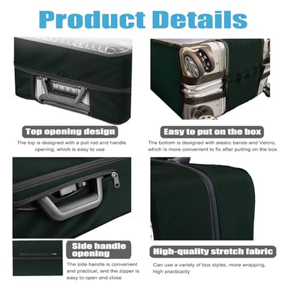 Clear Luggage Covers For Suitcase TSA Approved,No‑Disassembly (Black, 22) - color: Black, size: 22