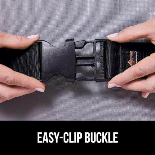 GORILLA GRIP Heavy Duty Luggage Straps for Suitcase, 2 Pack, Black - color: Black
