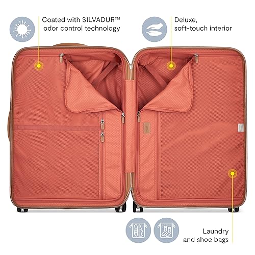 DELSEY PARIS Chatelet Air 2.0, Carry-On and Backpack, Chocolate Brown - color: Chocolate Brown, size: 2 Piece Set (20/Backpack)