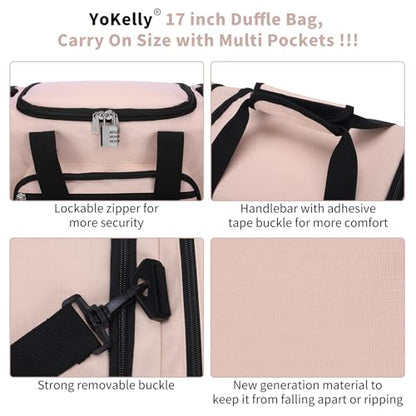 Small Gym Duffle Bag, 17 inch, Pink - color: Pink, size: 17 inch