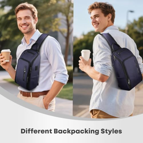 Crossbody Sling Bag for Men, Waterproof Sling Crossbody - color: Blue