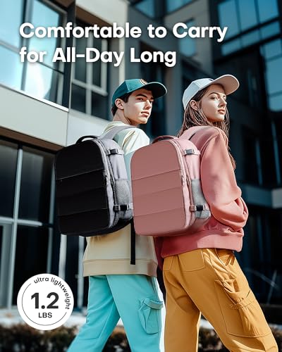 HOTOR Travel Backpack Flight Approved Bag Men Women, Medium Pink - color: Pink, size: Medium