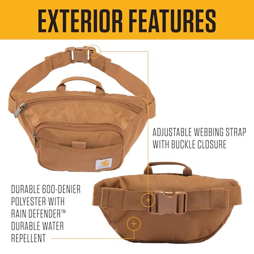 Carhartt Classic Adjustable Sling Bag, Durable, 600-Denier Water Resistant Hip Pack - color: Essential Waist Pack (Black)