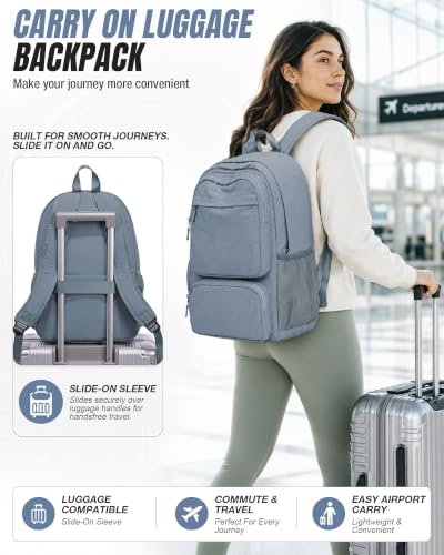 College Backpack For Women Men,High School Backpack with Lots of Pockets - color: A1-blue