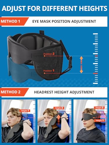 SARISUN Travel Pillows for Airplanes, Stable Head Support, Travel Essential - color: Dark Brown
