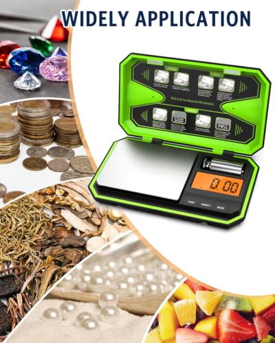 Digital Pocket Scale Jewelry Scale with LCD Display - size: 500g/0.01-Green