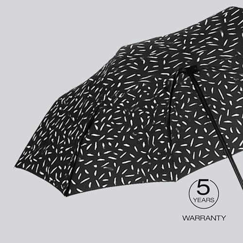 Knirps A.050 2 Person Travel Umbrella, Compact Windproof, Dance Black - color: Dance Black