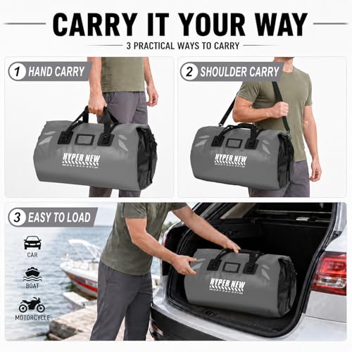 60L Waterproof Bag,Waterproof Dry Bag for Men & Women,Grey - color: grey
