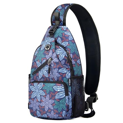 Javolto Crossbody Sling Bag,Small Backpack Men,Hands-Free Shoulder Daypack - color: Foliage