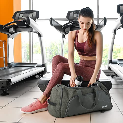 G4Free 45L/60L 3-Way Duffle Backpack Gym Bag with Wet Pocket & Shoes Compartment Sports Travel Weekender Overnight Duffel Bag - color: Grey, size: 45l