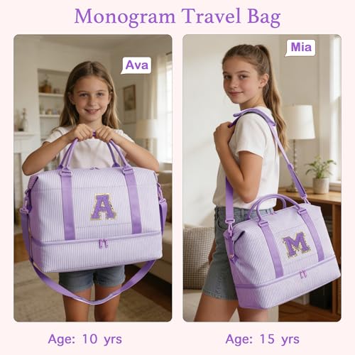 Personalized Gifts Weekender Bags for Women Travel(Purple,J) - color: Purple-J, size: J
