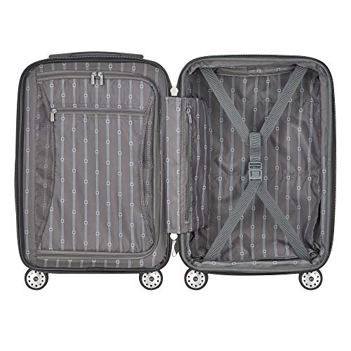 Delsey Luggage Helium Aero, International Carry On Luggage, 19", Front Pocket Hard Case Spinner Suitcase, Brick Red | Expandable Suitcase, Lightweight Hardside Polycarbonate, Four Spinner Wheels, Open Front Pocket, TSA Lock - color: Brick Red, size: Carry