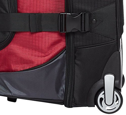 Amazon Basics Ripstop Wheeled Duffel, 35 Inch - Red - color: Red, size: 35"