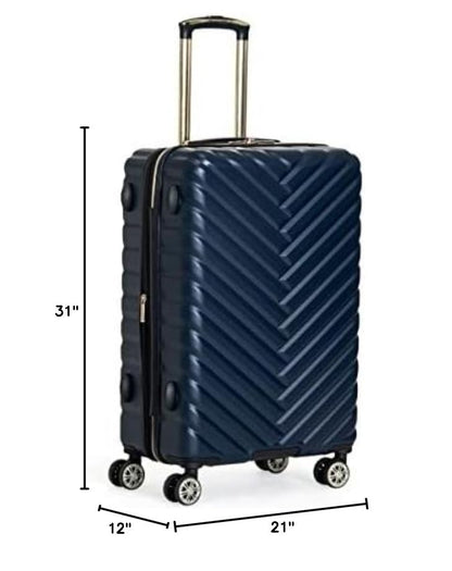 Kenneth Cole REACTION Madison Square Lightweight Hardside Chevron Expandable Spinner Luggage, Navy, 2-Piece Set (20" & 28") - color: Navy, size: 2-Piece Set (20" & 28")