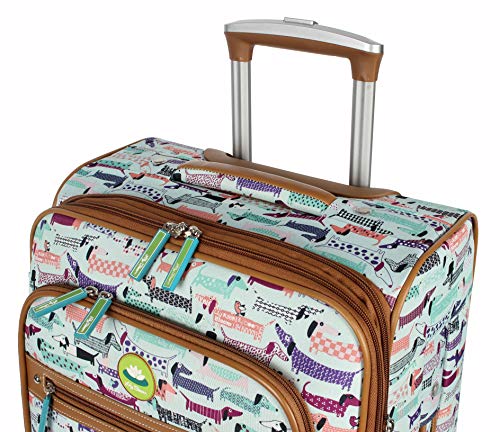 Lily Bloom Luggage 24" Expandable Design Pattern Suitcase With Spinner Wheels For Woman (24in, Totally Paw Some) - color: Totally Paw Some
