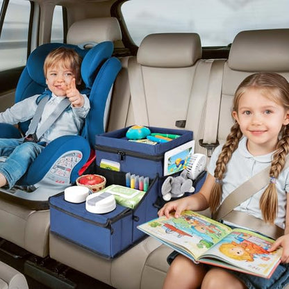 COOLBEBE Car Seat Organizer, Backseat Car Organizer, Navy Blue - color: Navy Blue