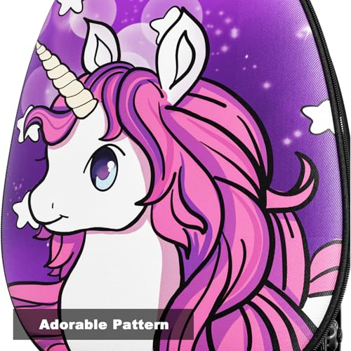 Baotree 2-in-1 Ride-On Scooter Suitcase, Scooter Luggage for Kids Ages 5-12, Foldable & Lightweight Carry with LED Light-Up Wheels - color: Purple-1