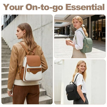 SYTRAH Mini Backpack Purse for Women, Small Travel Casual Daypack Khaki - color: Khaki