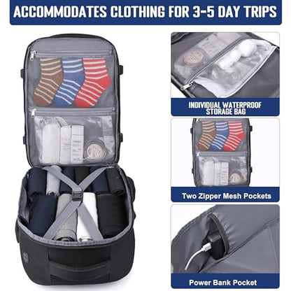 HILOMON Carry-on Backpack for Traveling Flight Approved Personal Item Bag
