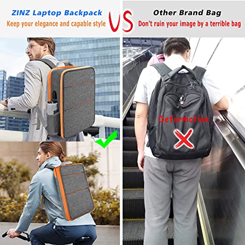 ZINZ Slim & Expandable Laptop Backpack 13-14 inch,G01OG01 - color: G01og01, size: 13"-14"