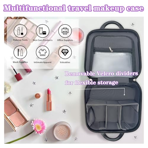 14 Inch Waterproof Hard Shell Travel Makeup Case (White) - color: H007-White-14 Inch