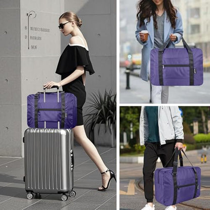 Duffle Bag for Travel Foldable Personal Item Travel Bag, 40L, Purple - color: Purple, size: 40L