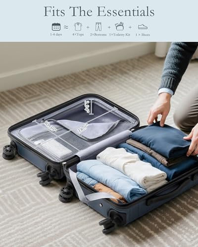 Coolife Lightweight Luggage with TSA Lock,3 Piece Set Teal Blue - color: Teal Blue, size: 3 Piece Set (Backpack/TB/20in)