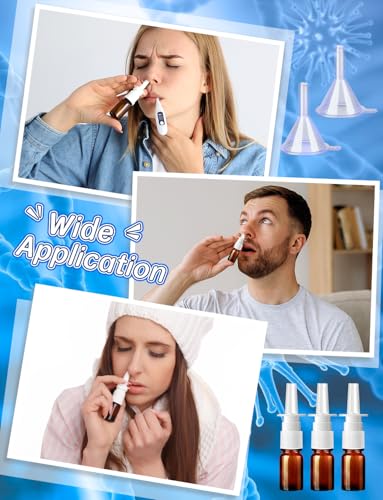 10 Pcs Nasal Spray Bottle Glass Empty Refillable, 5ML/0.17OZ - color: Brown 10Pcs